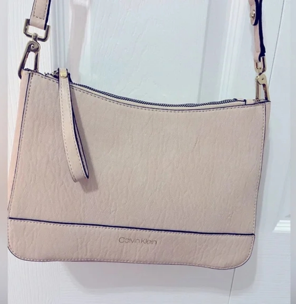 CALVIN KLEIN nude crossbody bag